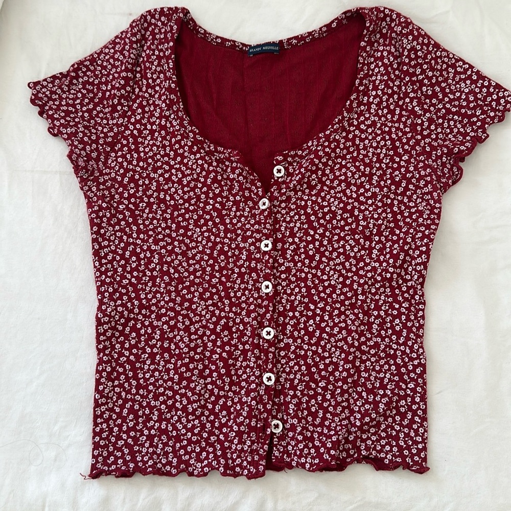 Brandy Melville Floral Zelly Top
